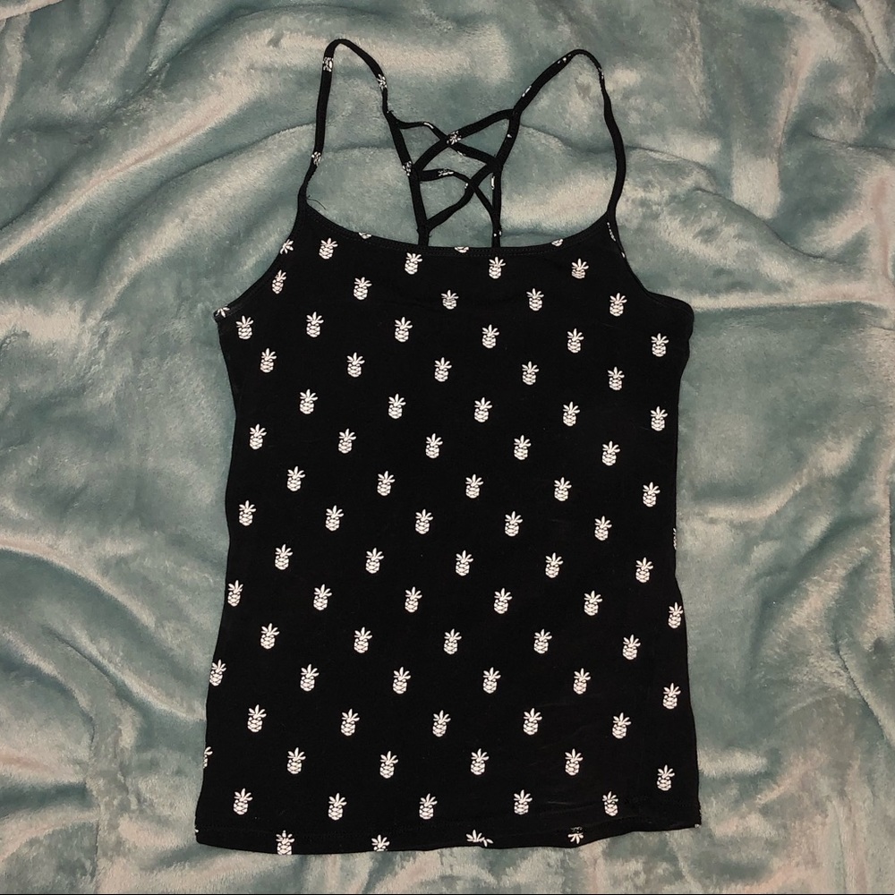 XS Black/White Pineapple Camisole